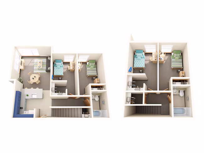 4 Bedroom Townhouse Renovated Private floor plan